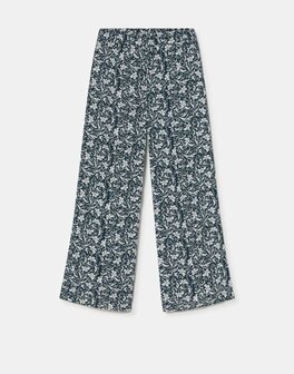 Natura - Printed Pants - Prahit - Blue - White