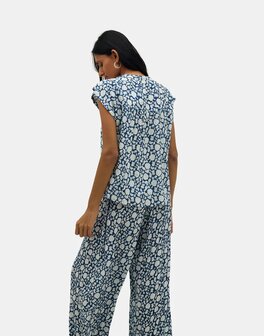 Natura - Blouse met Print - Samarth - Blauw