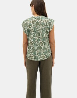 Natura - Blouse met Print - Ishwar - Groen