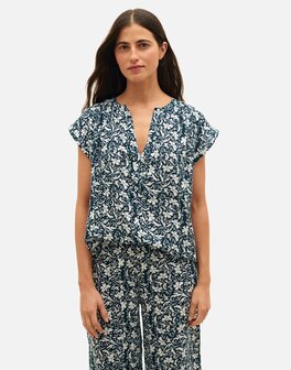 Natura - Blouse met Print - Pranit - Blauw
