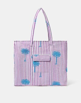 Natura -Tas - Weekend - Summer Palms - Mauve