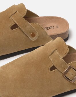 Natura - Schoen - Klomp - Leer - Suede - Camel - Heren 