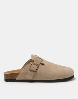Natura - Schoen - Klomp - Leer - Suede - Beige - Dames