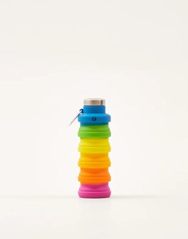 Natura - Drinkfles - Vouwbaar - Siliconen - Regenboog