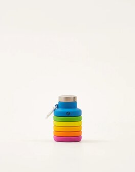 Natura - Drinkfles - Vouwbaar - Siliconen - Regenboog