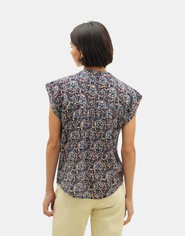 Natura - Printed Blouse - Ishnan - Blue