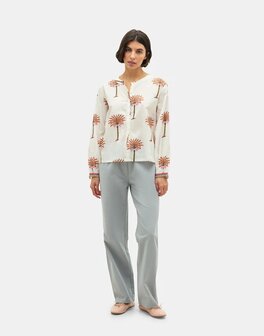Natura - Printed Blouse - Tropic - Multicolor/white