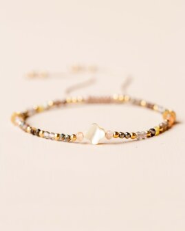 Muja Juma - Armband - Stainless Steel - Labradoriet - Gemengde Edelstenen
