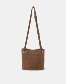 Natura - Tas - Su&egrave;de met studs - Bruin