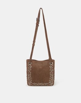 Natura - Tas - Su&egrave;de met studs - Bruin
