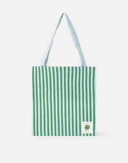 Natura - Tote Bag - Gestreept - Turquoise 