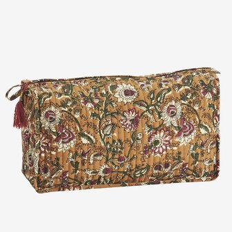 Madam Stoltz - toilettas - bloemen - meerkleurig geel groen rood