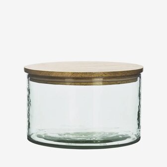 Madam Stoltz - glazen pot - houten deksel 