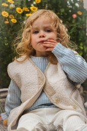 Poppy gilet - kids - off white