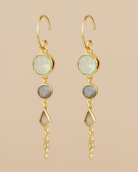 Muja Juma - oorbel -zilver verguld - Mira - prenite 6mm round