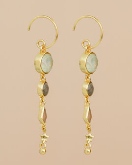 Muja Juma - oorbel -zilver verguld - Mira - prenite 6mm round