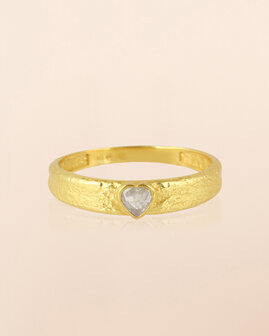 Muja-Juma - Ring - zilver verguld - Thebe - Witte maansteen - maat 52