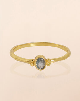 Muja Juma - Ring - goldplated - Sinope - Labradorite - size 54