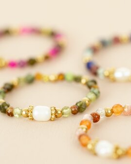 My Heritage - ring - STONES OF THE HEART - tiger eye/pearl