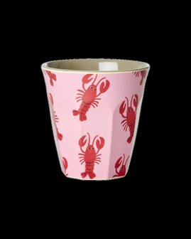 Rice - Melamine Cup - medium - Oceaan print koraal - Kreeften 
