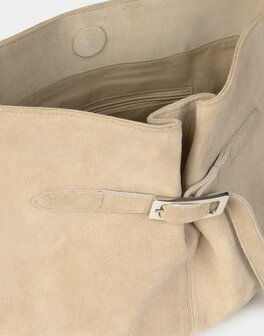 Natura - Tas - Leer - beige met gesp