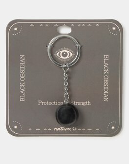 Natura - Keychain - Protection - black obsidiaan
