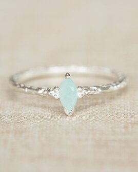 Muja-Juma - Ring - zilver  - Mira - Amazoniet - maat 52