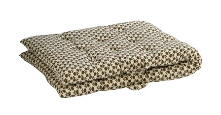 Madam Stoltz - matraskussen - off white/groen/wijnrood - 70 x 180 cm