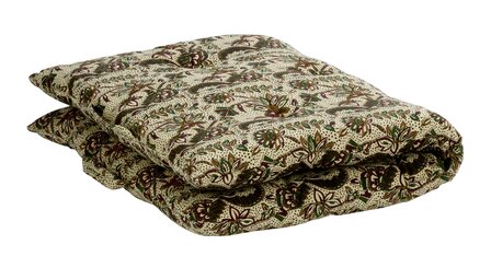 Madam Stoltz - matraskussen - off white/groen/kastanje - 60 x 100 cm