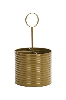 Madam Stoltz-metalen opbergblik - mosterd