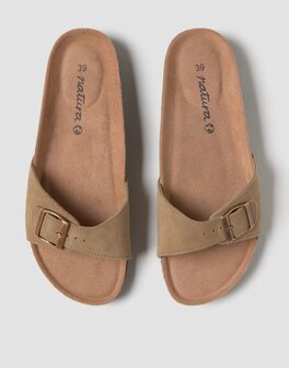 Natura - Slipper- Suede - Dames - Beige