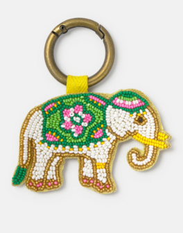 Natura - Sleutelhanger met kralen - Olifant