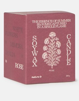 Natura - Blumora geurkaars - Sojawas - rose