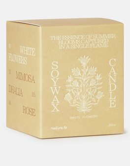 Natura - Blumora geurkaars - Sojawas - White Flowers