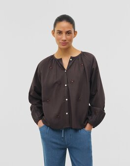 Natura - Alma blouse - bruin