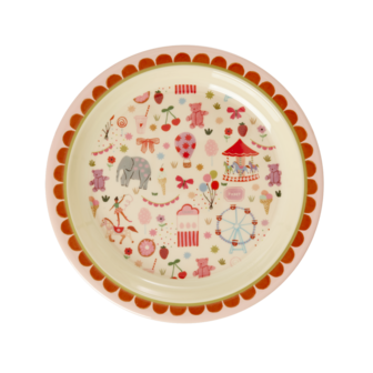 Rice - Melamine bord - Funfair pink