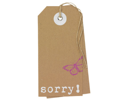 Sorry card