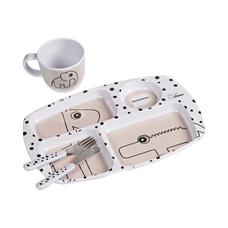 Done by Deer - Dinnerset - Happy Dots - roze