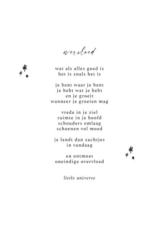 Little Universe - A5 Print -  Overvloed