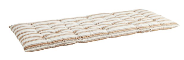 Madam Stoltz - matraskussen 70 x 180 - CINNAMON / OFF WHITE STREEP
