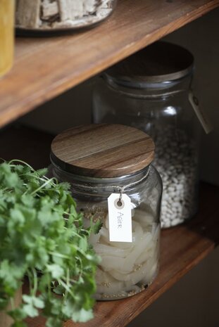 IB Laursen - glazen pot met houten deksel