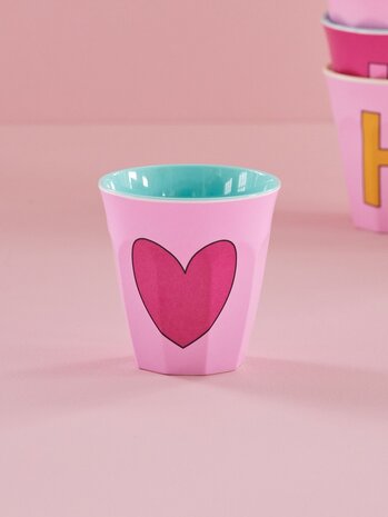 Rice - Melamine Cup - Pink Heart