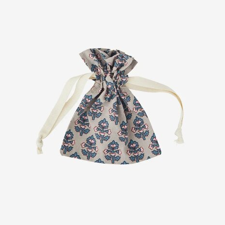 Madam Stoltz - printed cotton bag - multicolor - 15x18cm