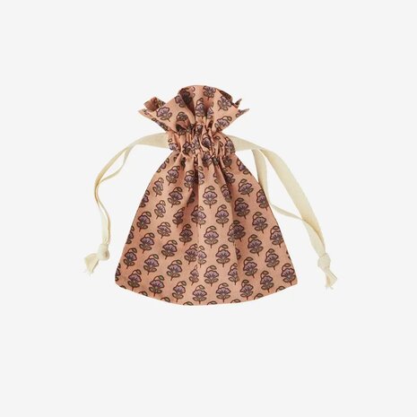 Madam Stoltz - printed cotton bag - multicolor - 15x18cm