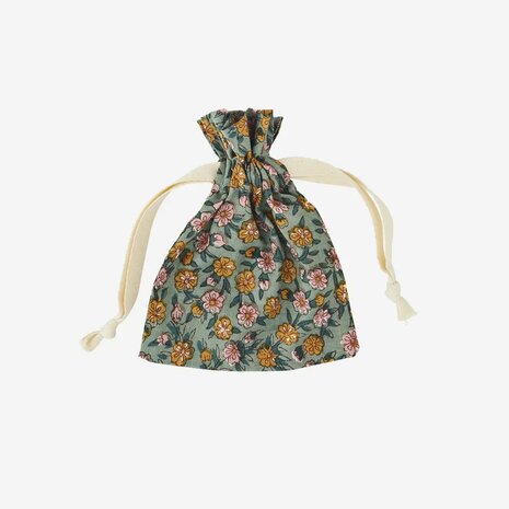 Madam Stoltz - printed cotton bag - multicolor - 15x18cm