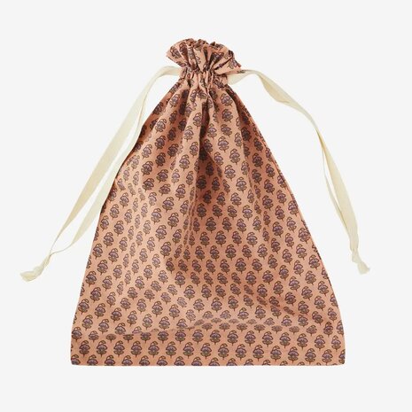 Madam Stoltz - printed cotton bag - multicolor - 30x40 cm