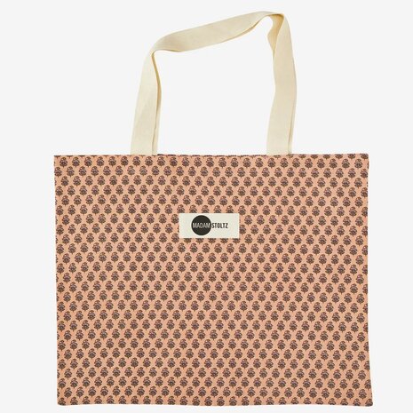 Madam Stoltz - Shopper - katoen met print - 50x40 cm