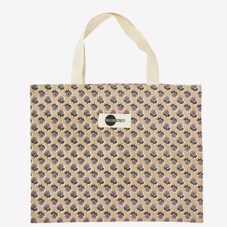 Madam Stoltz - Shopper - katoen met print - 50x40 cm