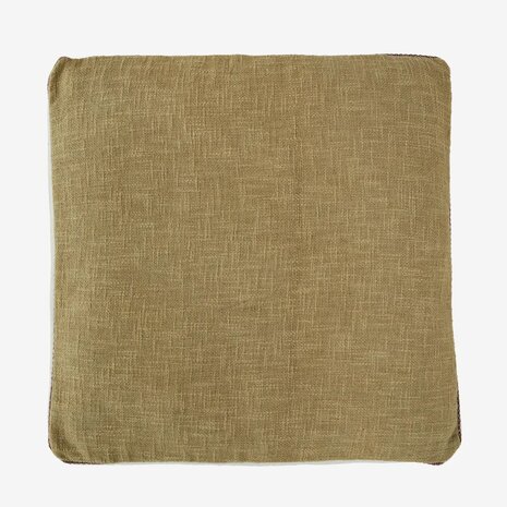 Madame Stoltz - Chair pad - 50 x 50 cm - cotton - Tobacco 