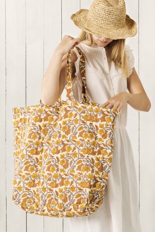 IB Laursen - Tas - Quilted - Wijnranken - Print 